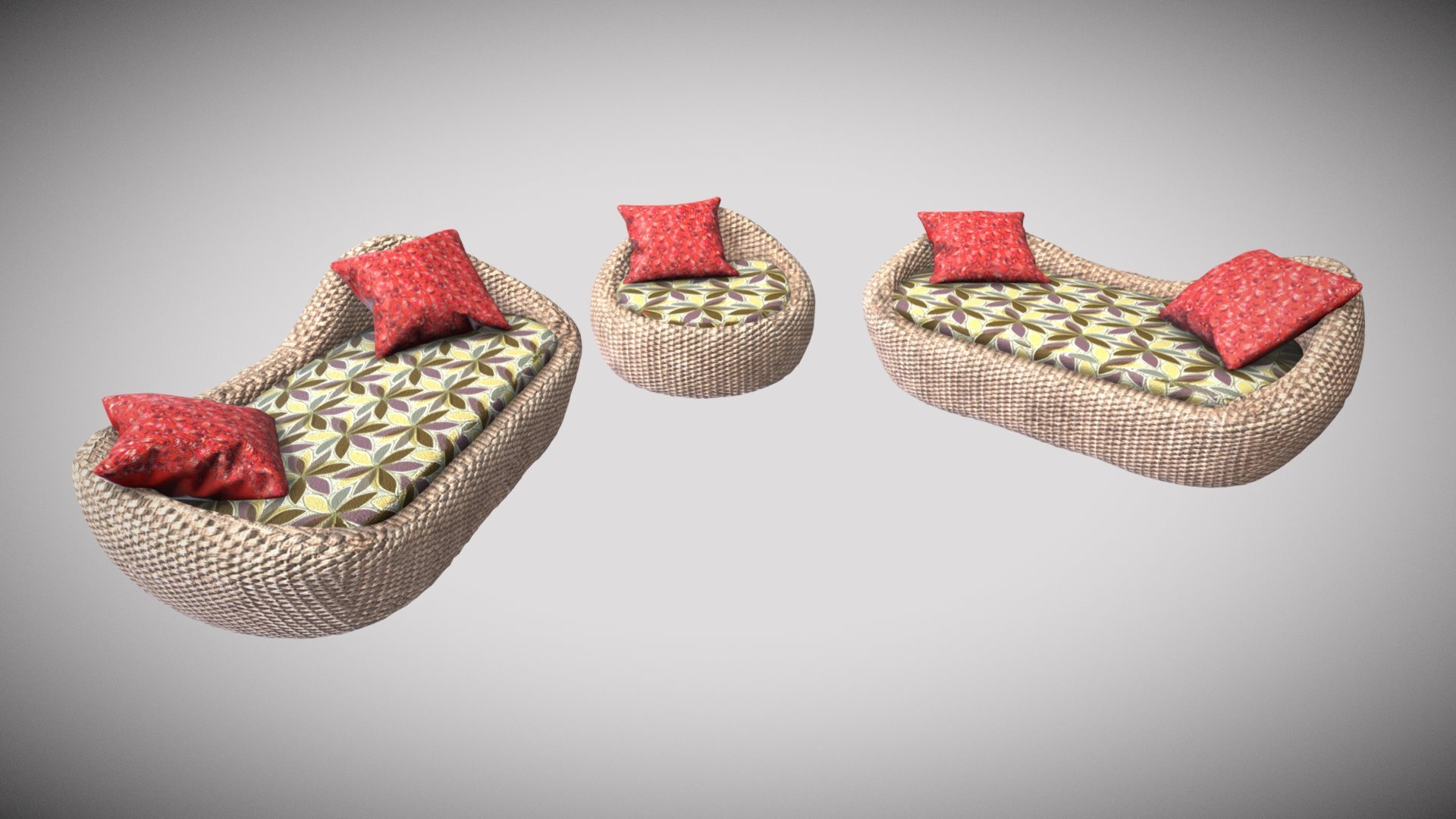 Rattan Set 3d model