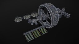 Scifi Modular Space Station Complex