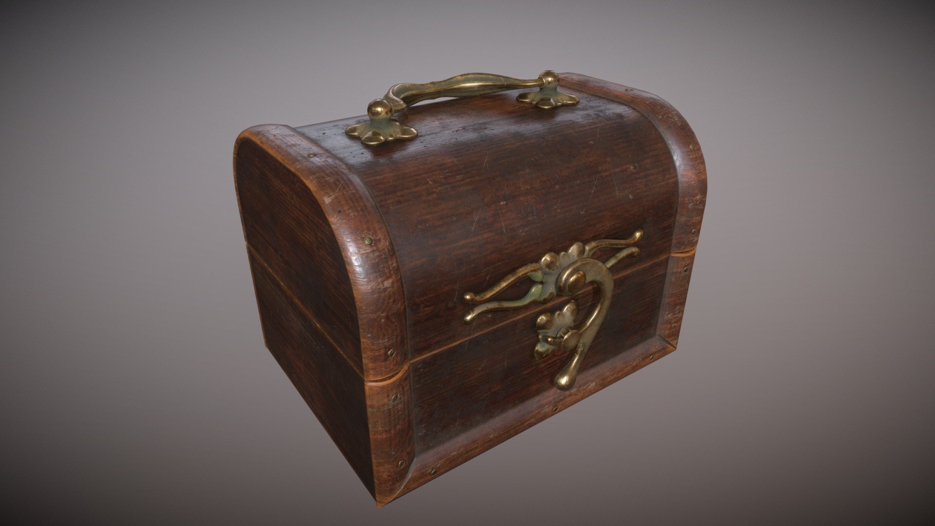 Old Jewelry box 3d model