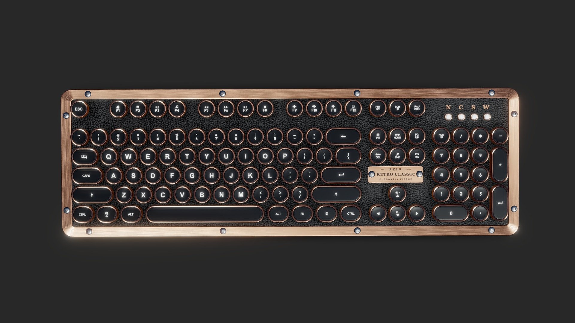 Azio Retro Classic Keyboard 3d model