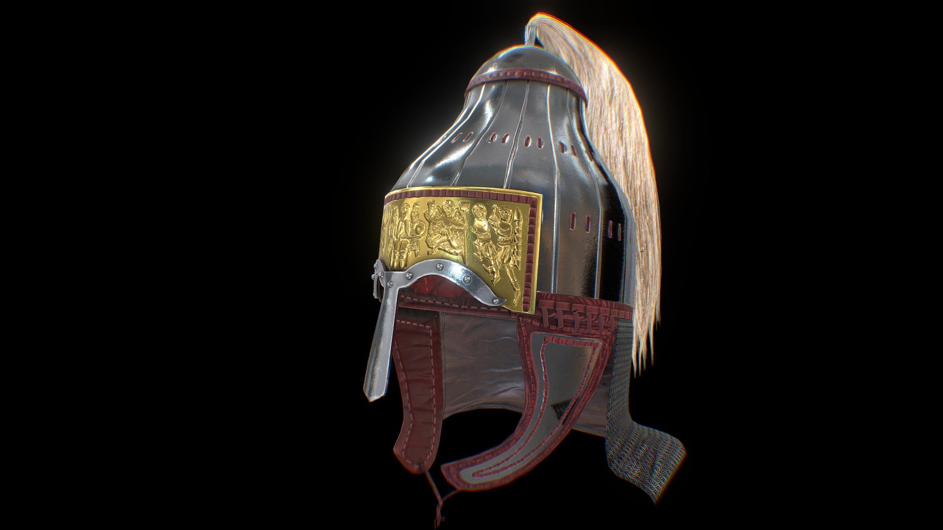 Agilulf Lamellar Helmet 3d model