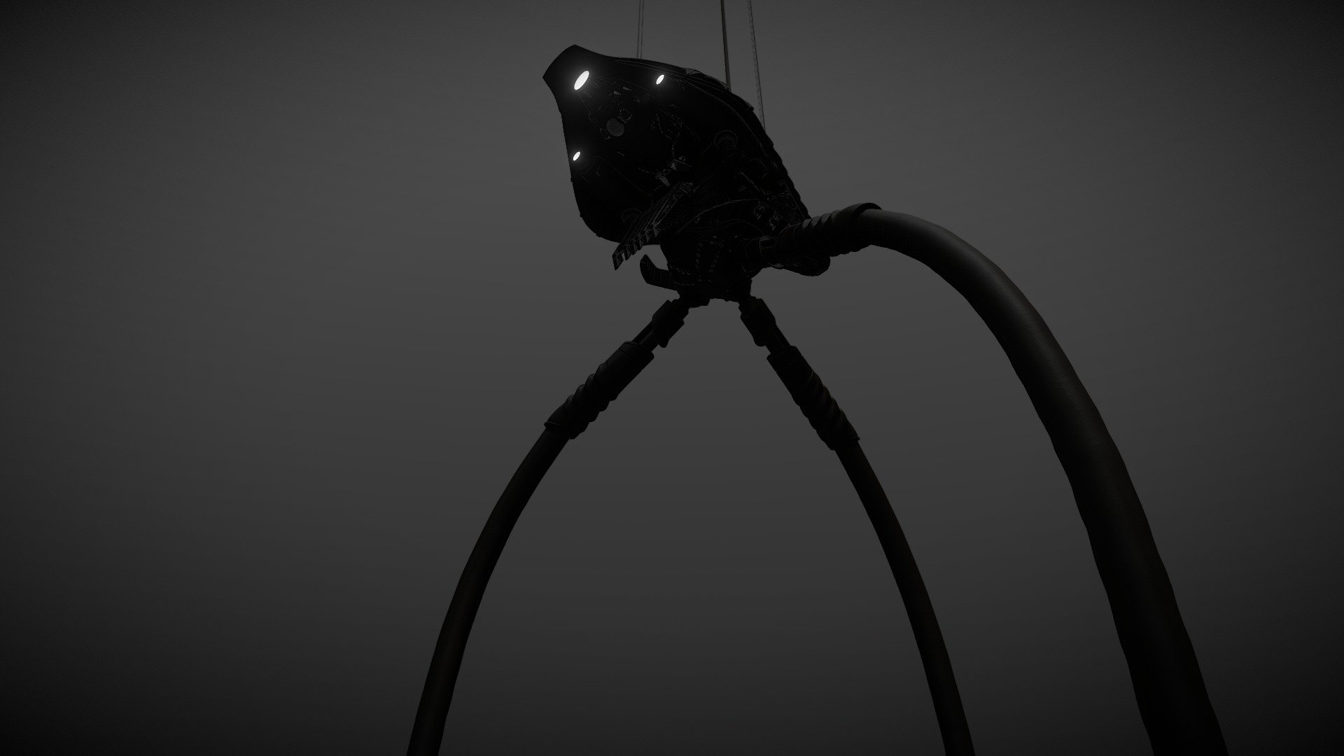 war of the worlds tripod with animations 3d model