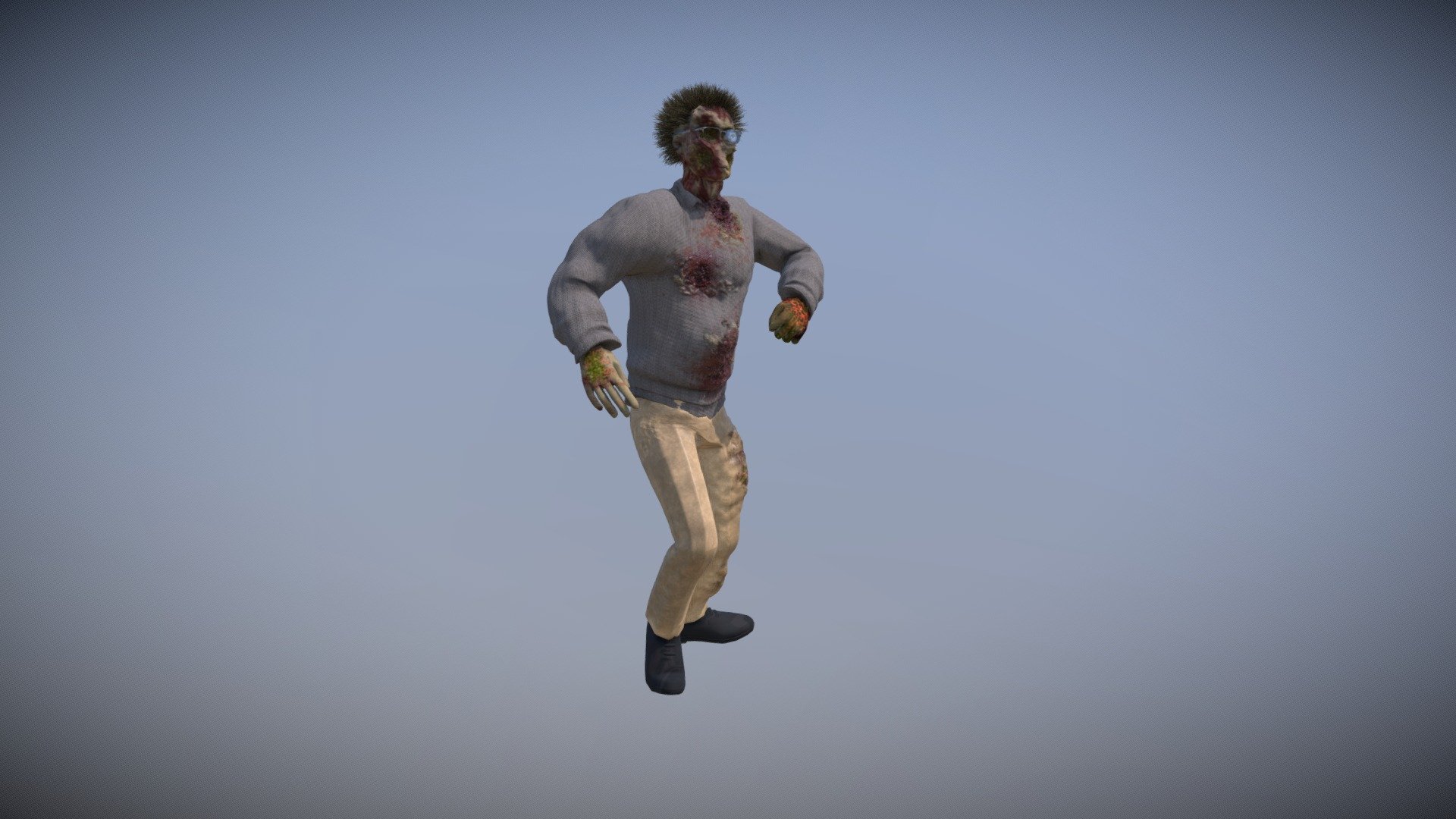 zombie "3" animated 3d model