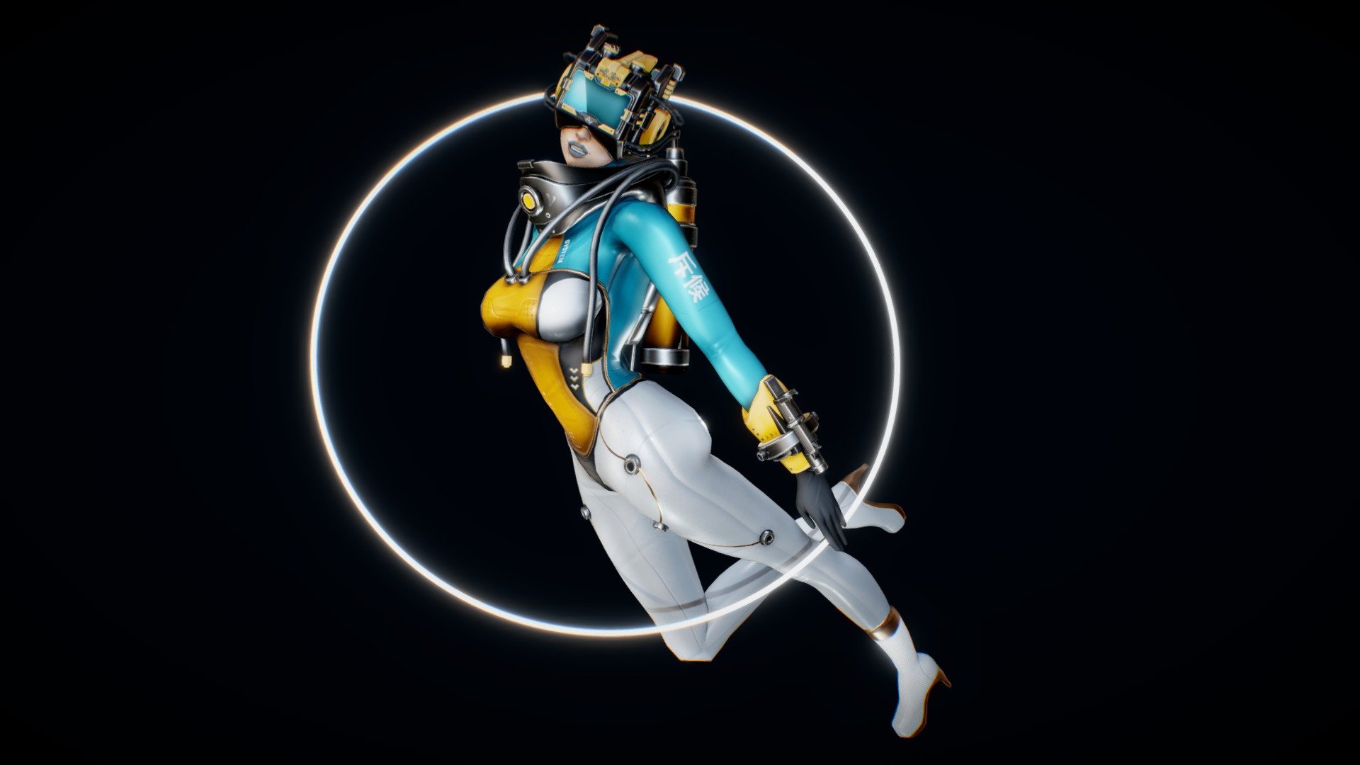 Sci-Fi Scout Girl 3d model