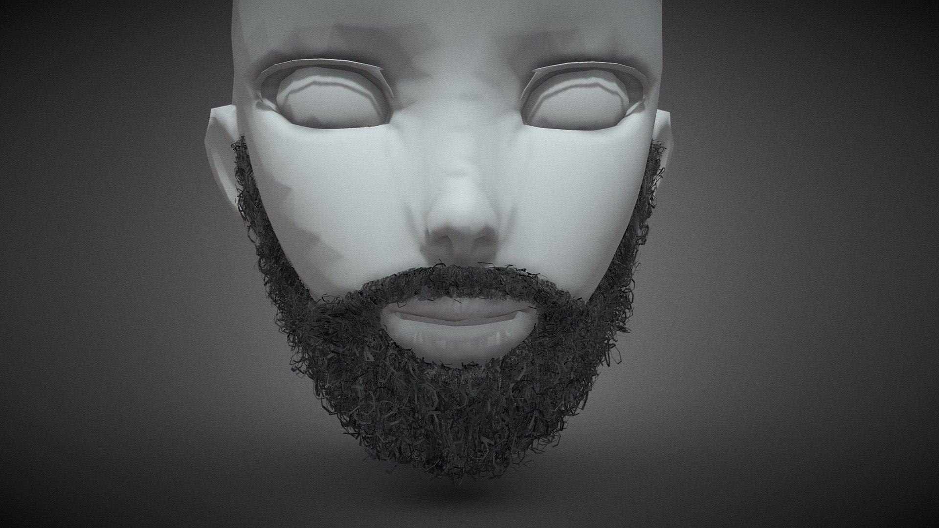 Facial Hair Cards Style 7 3d model