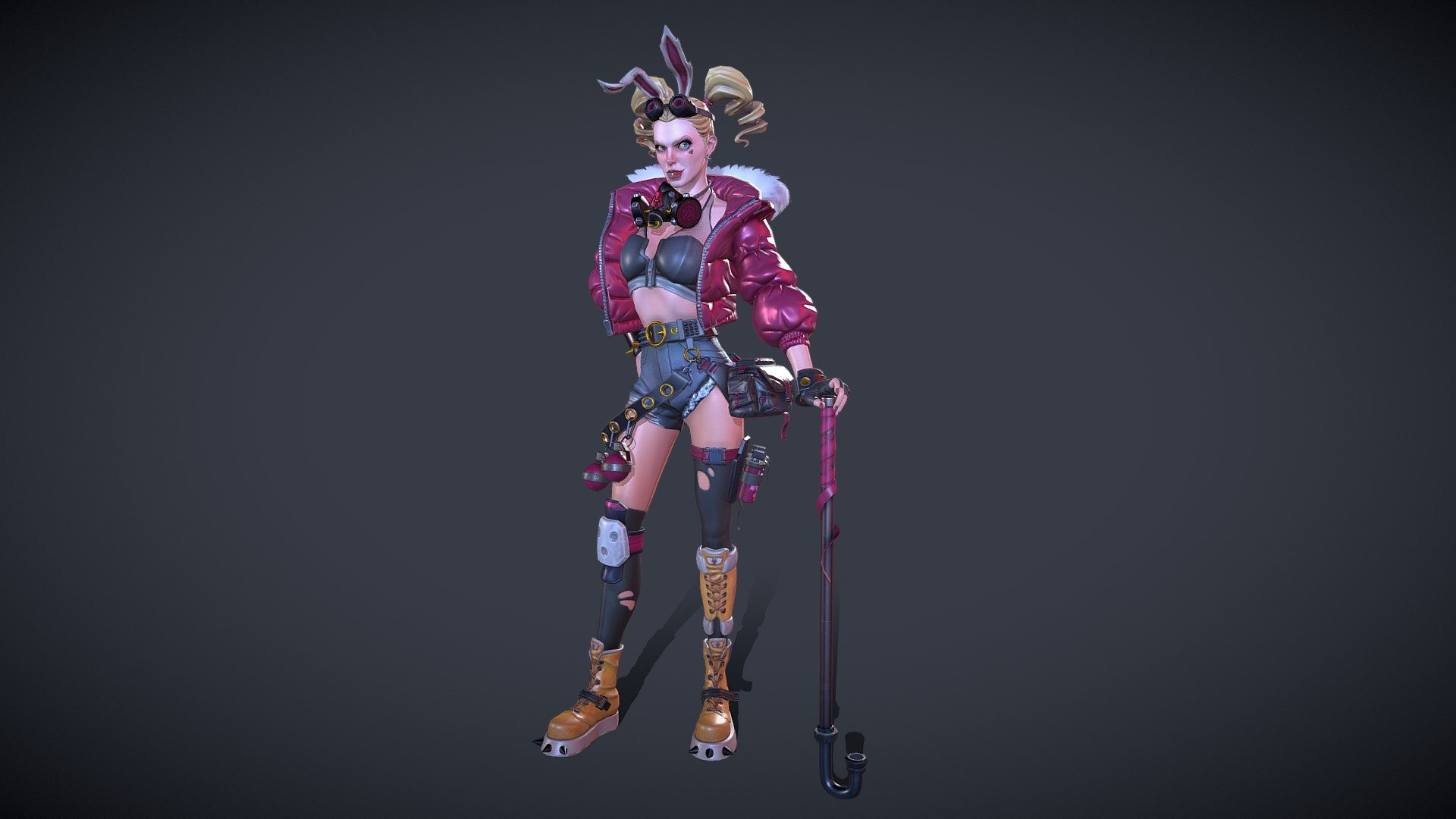 Harley-Style Girl 3d model