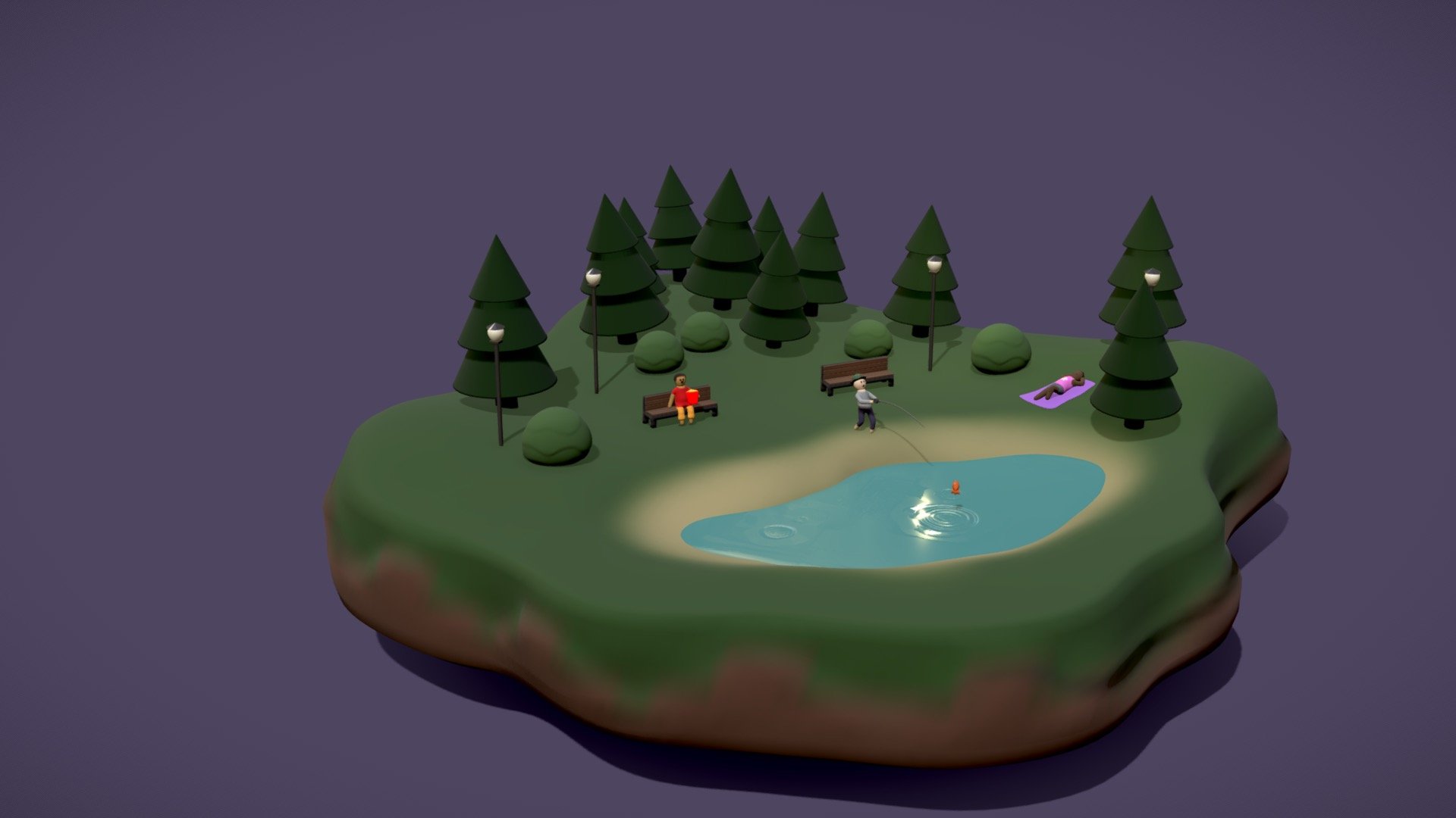 Tiny Park 3d model