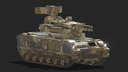 2K22 Tunguska Low Poly PBR Realistic