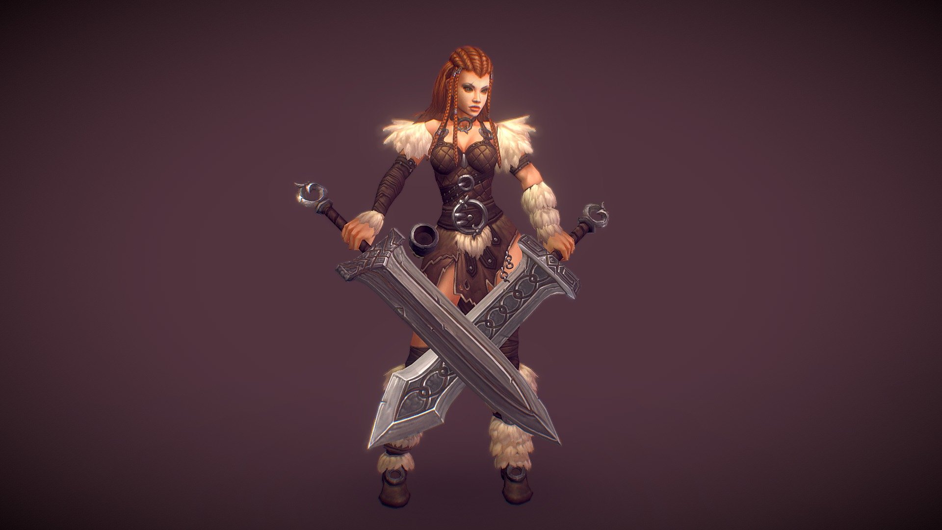 Barbarian Girl 3d model