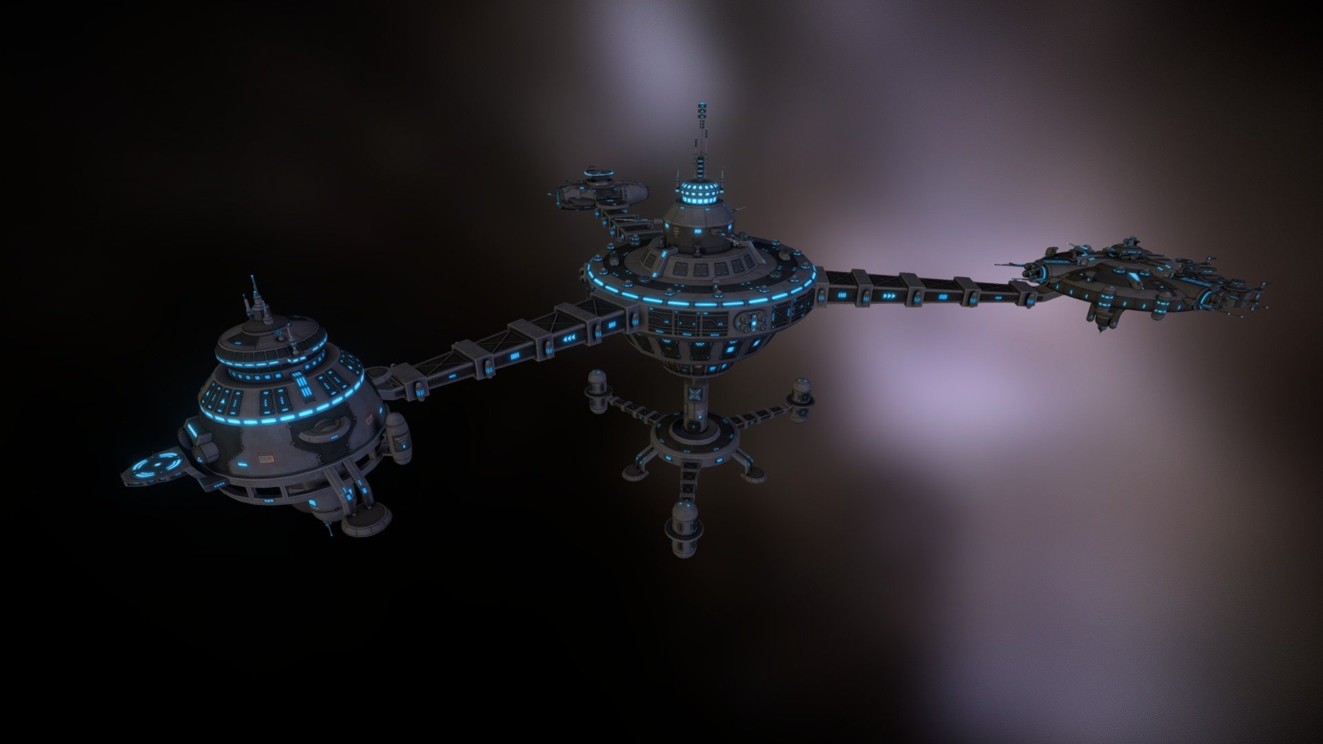 Tenebre Space Station 3d model