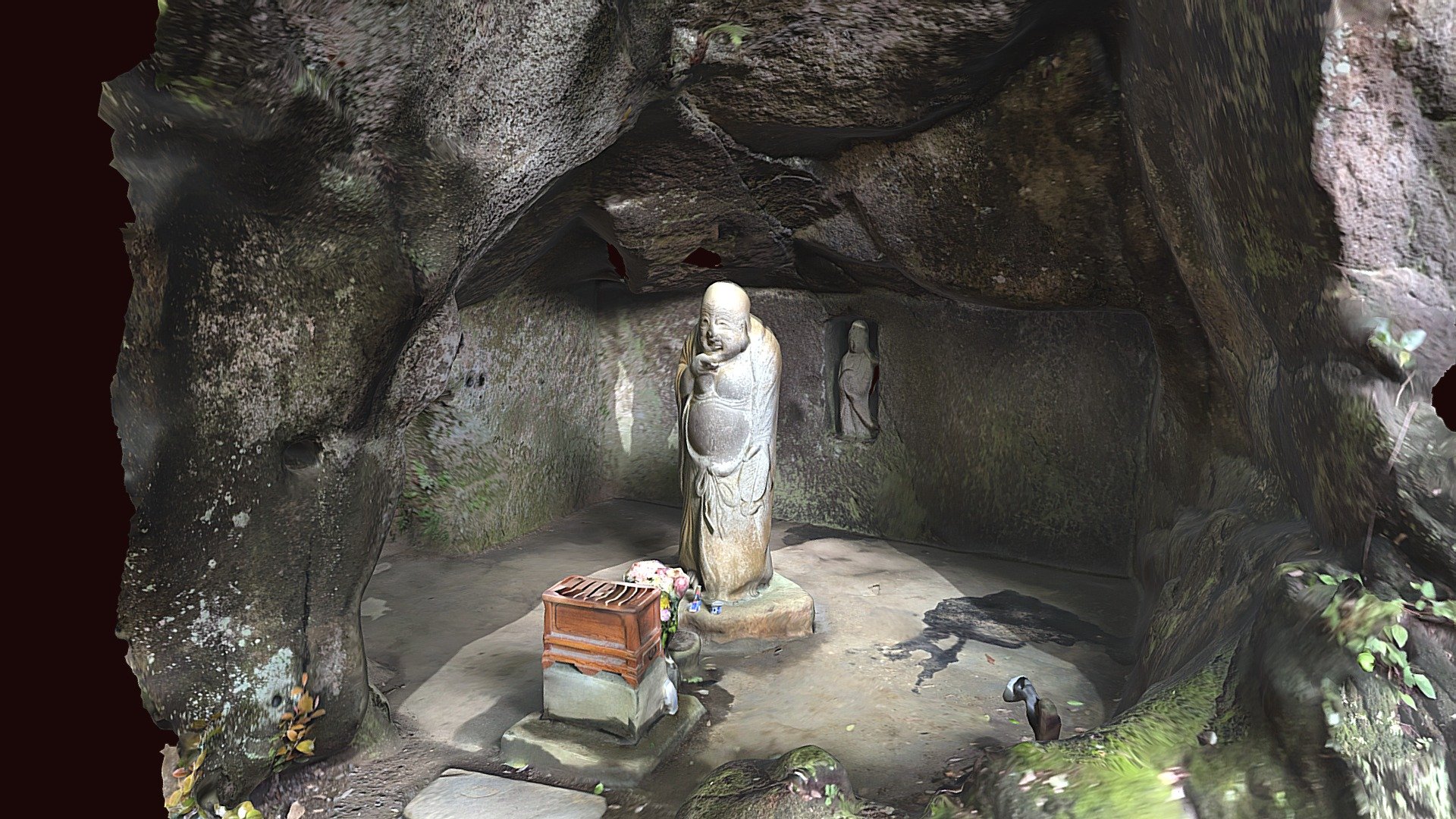 浄智寺　布袋尊,  Hotei-son placed in a cave. 3d model