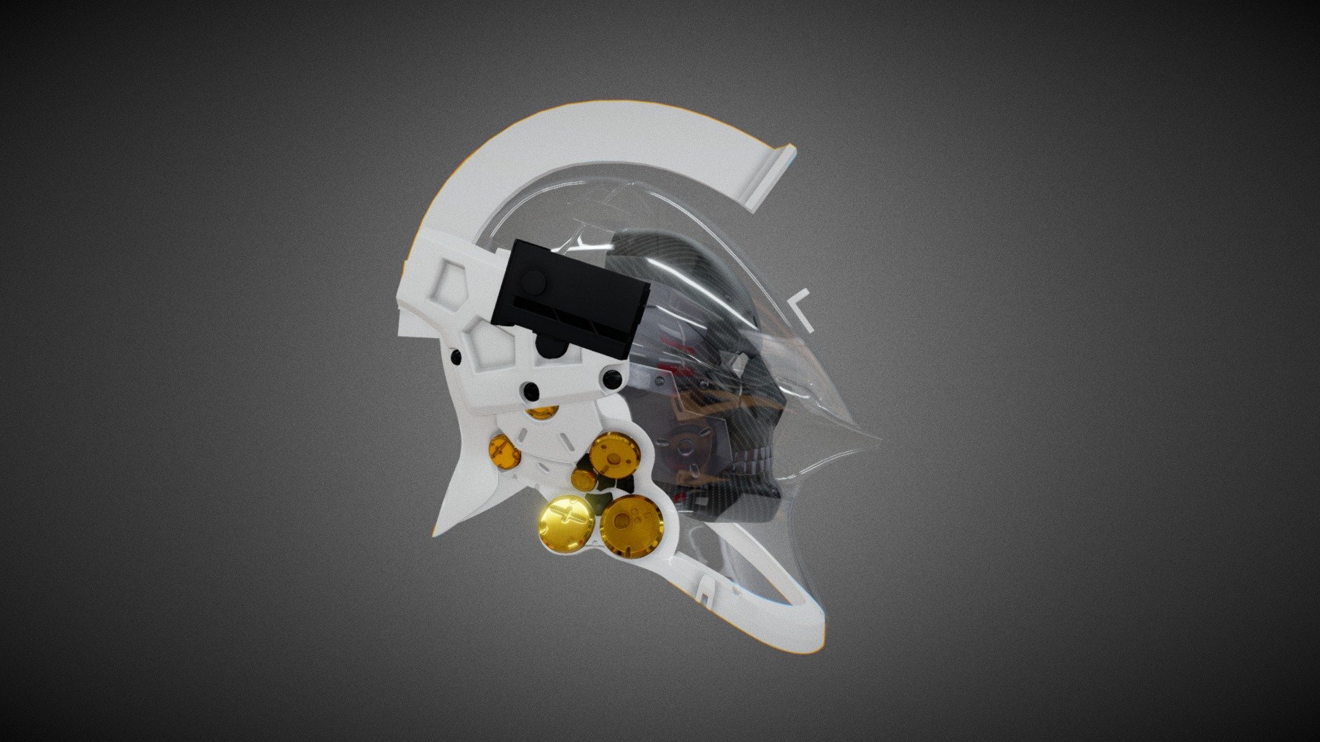 Ludens Helmet with Mask Fan Art 3d model