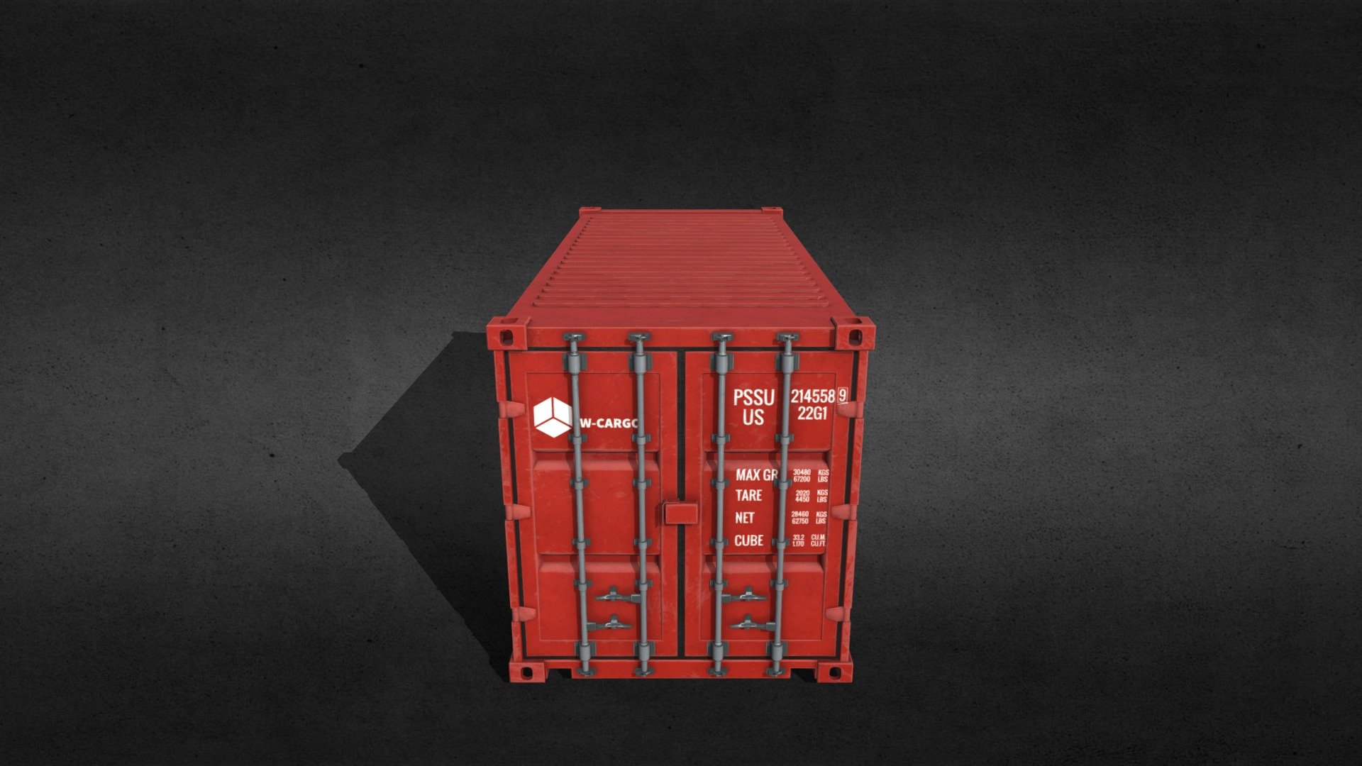 Shipping Container 20ft 3d model