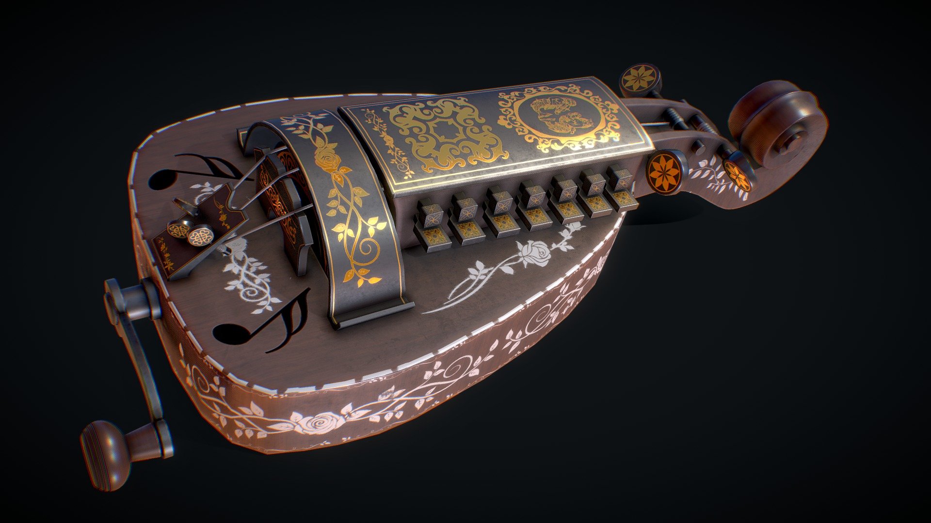 Hurdy-Gurdy 3d model