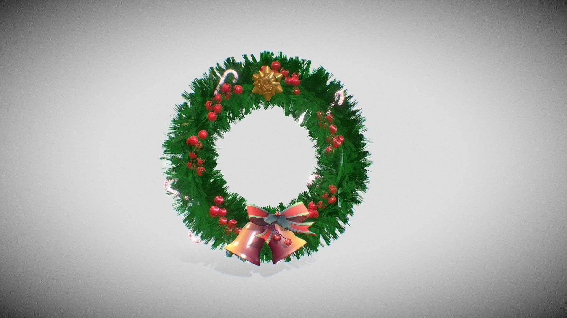 Christmas wreath 3d model