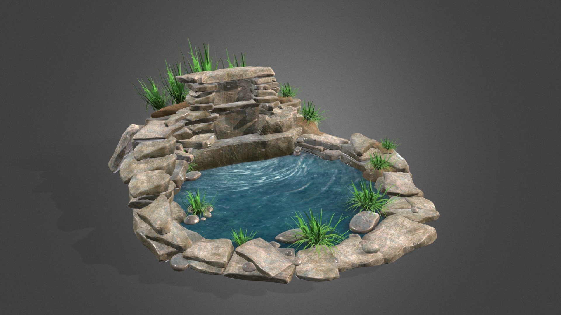 Rock Fountain 3d model