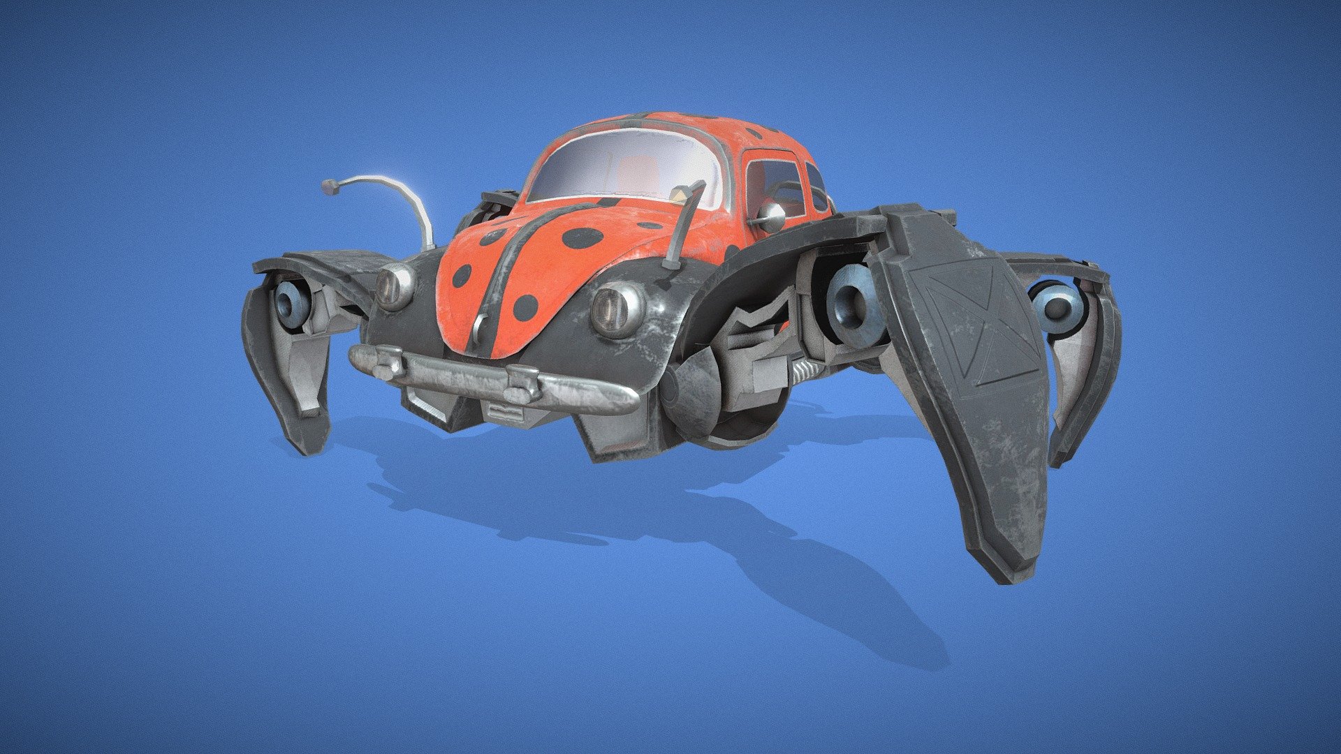 VW Beetle (DotBot) 3d model