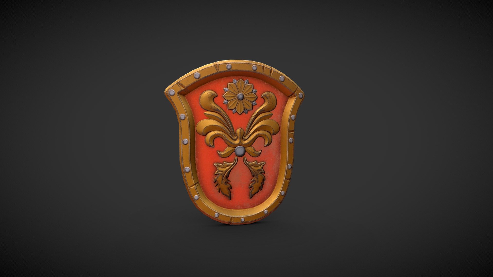 Low Poly Shield 3d model