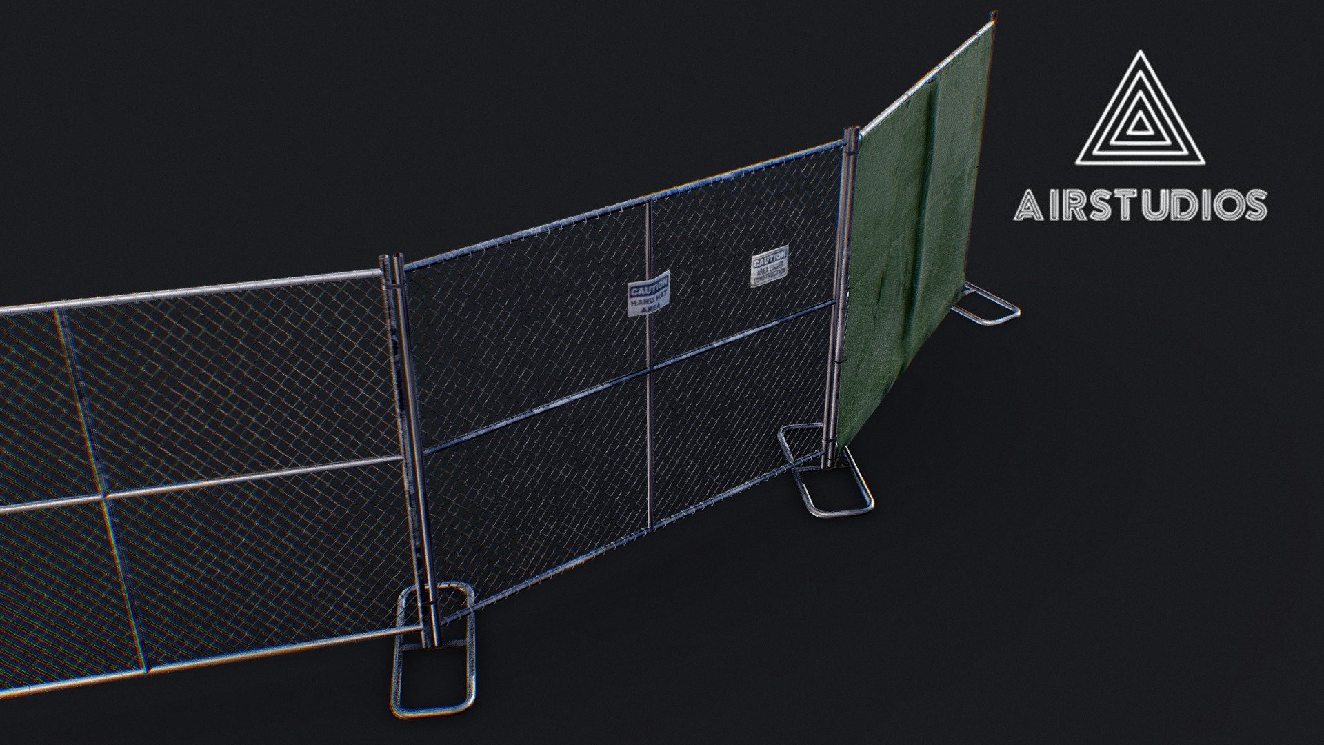 Construction Site Fence 3d model