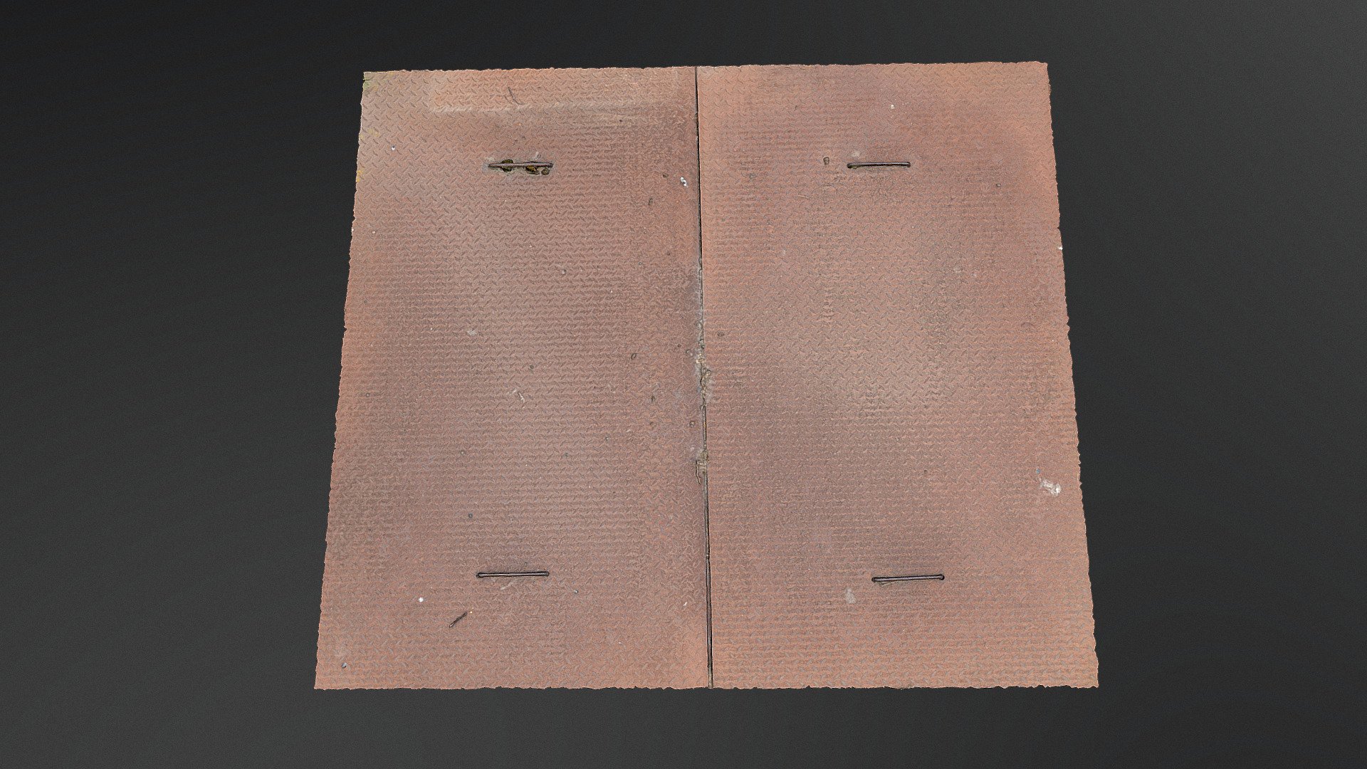 Rusty metal utitlity cover lid 3d model