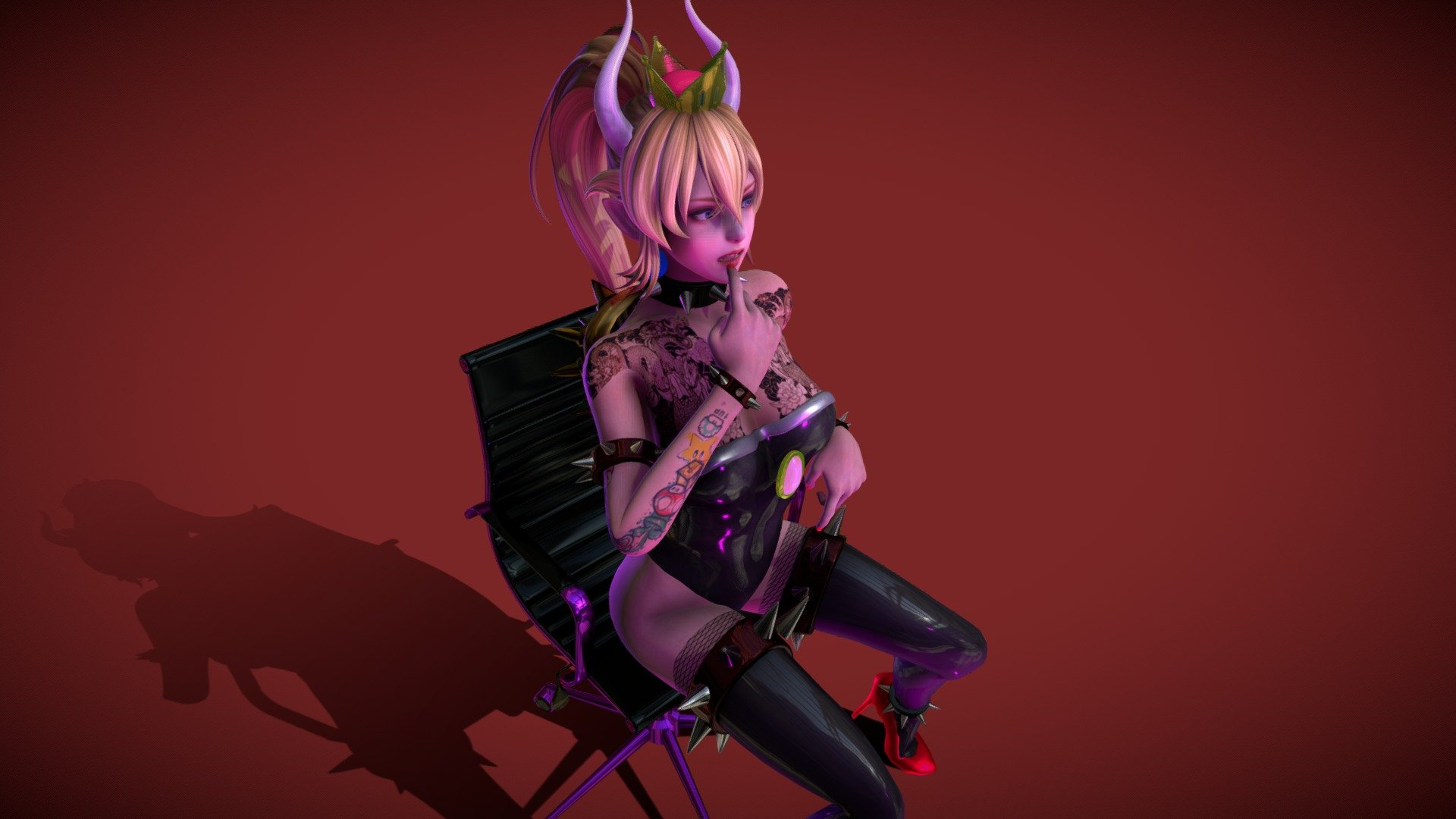 Bowsette high 3d model