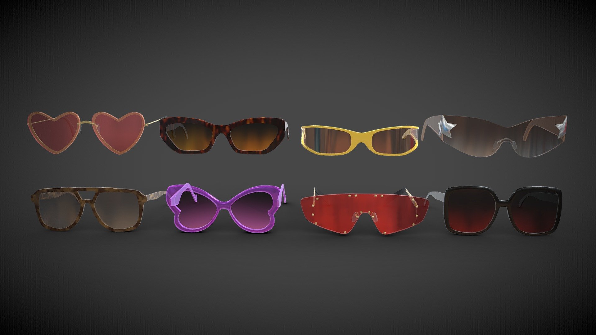 Sunglasses Pack 3d model