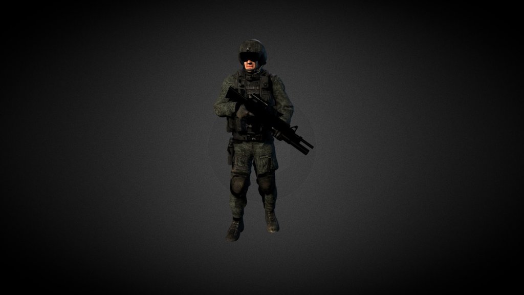 Soldier Animation 3d model