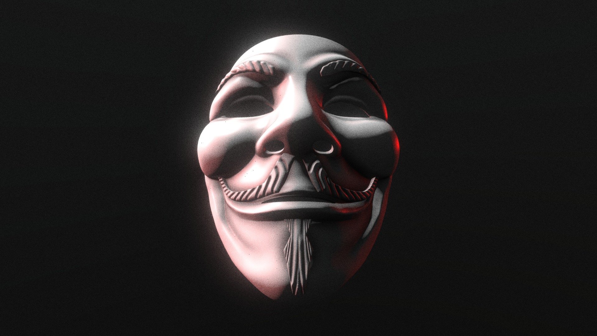 V Mask V For Vendetta Printable STL 3d model