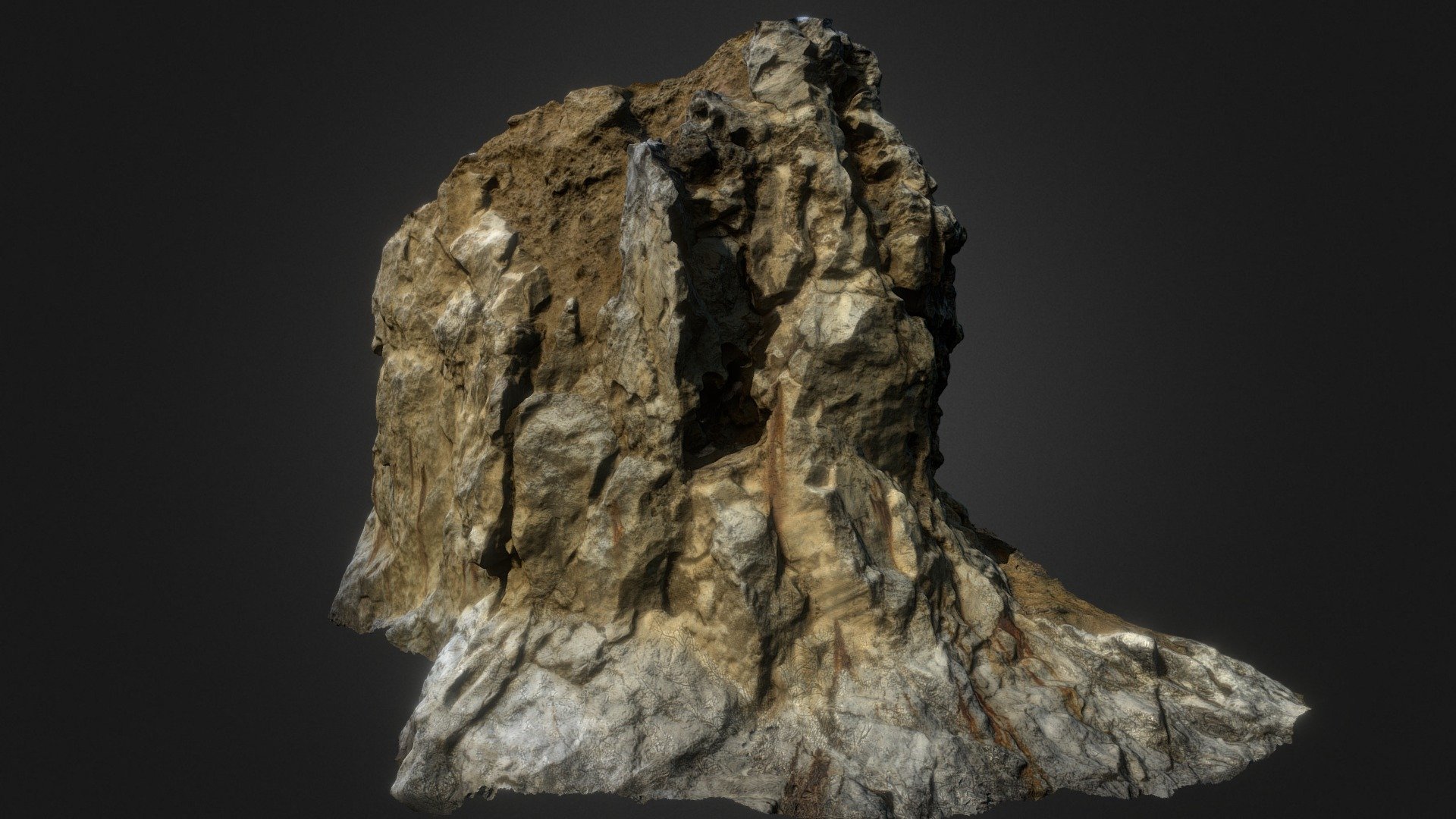 Rock wall 3d model