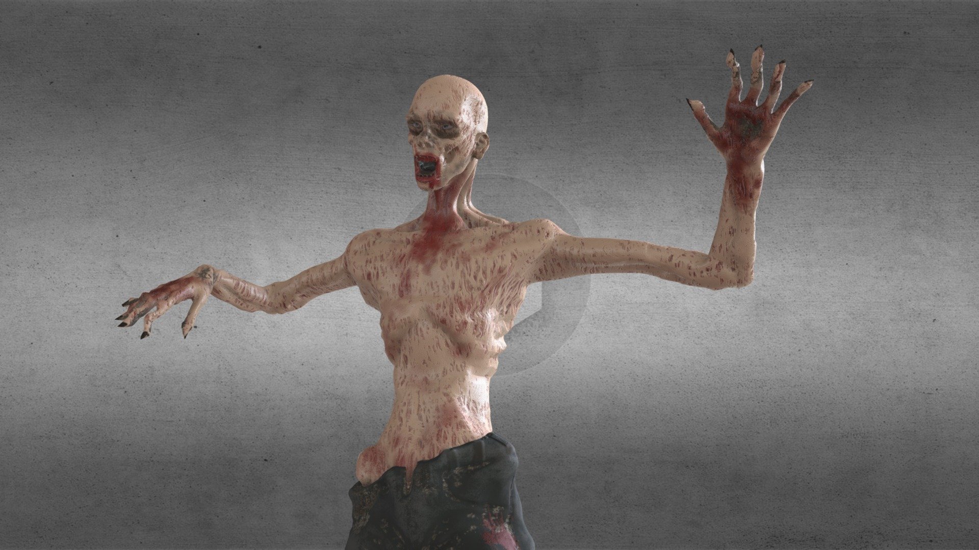 zombie 3d model