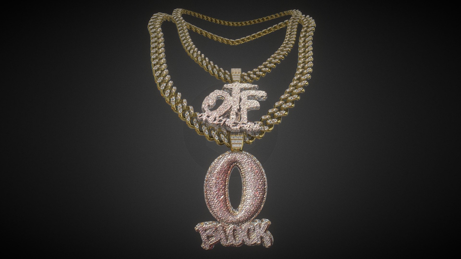 King Von Chains 3d model