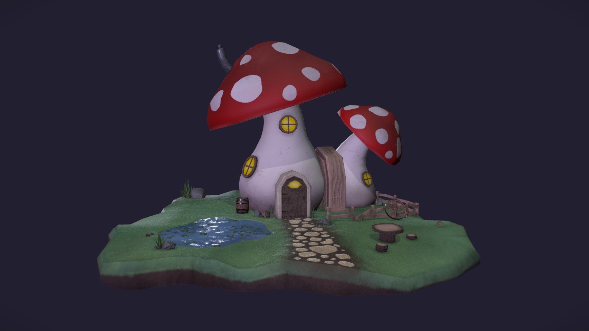 Environment- Mushroom House 3d model