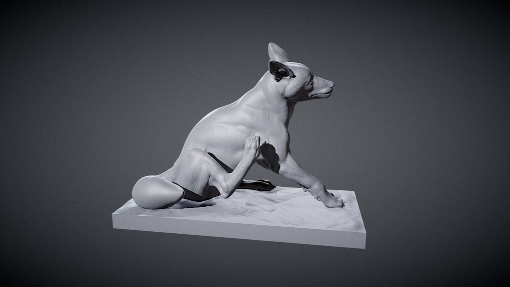 Fox Pose 02 3d model