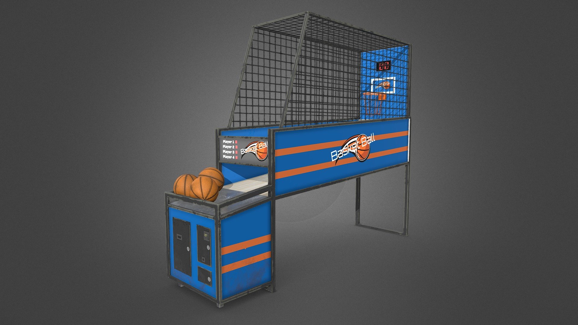 Hoops Basketball Arcade Machine 3d model