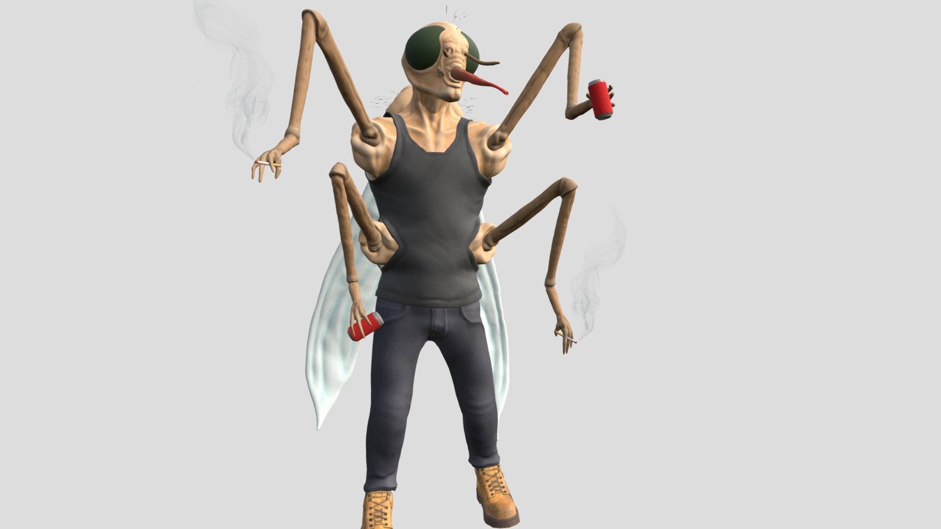 SkeeterMan Party Cryptid 3d model