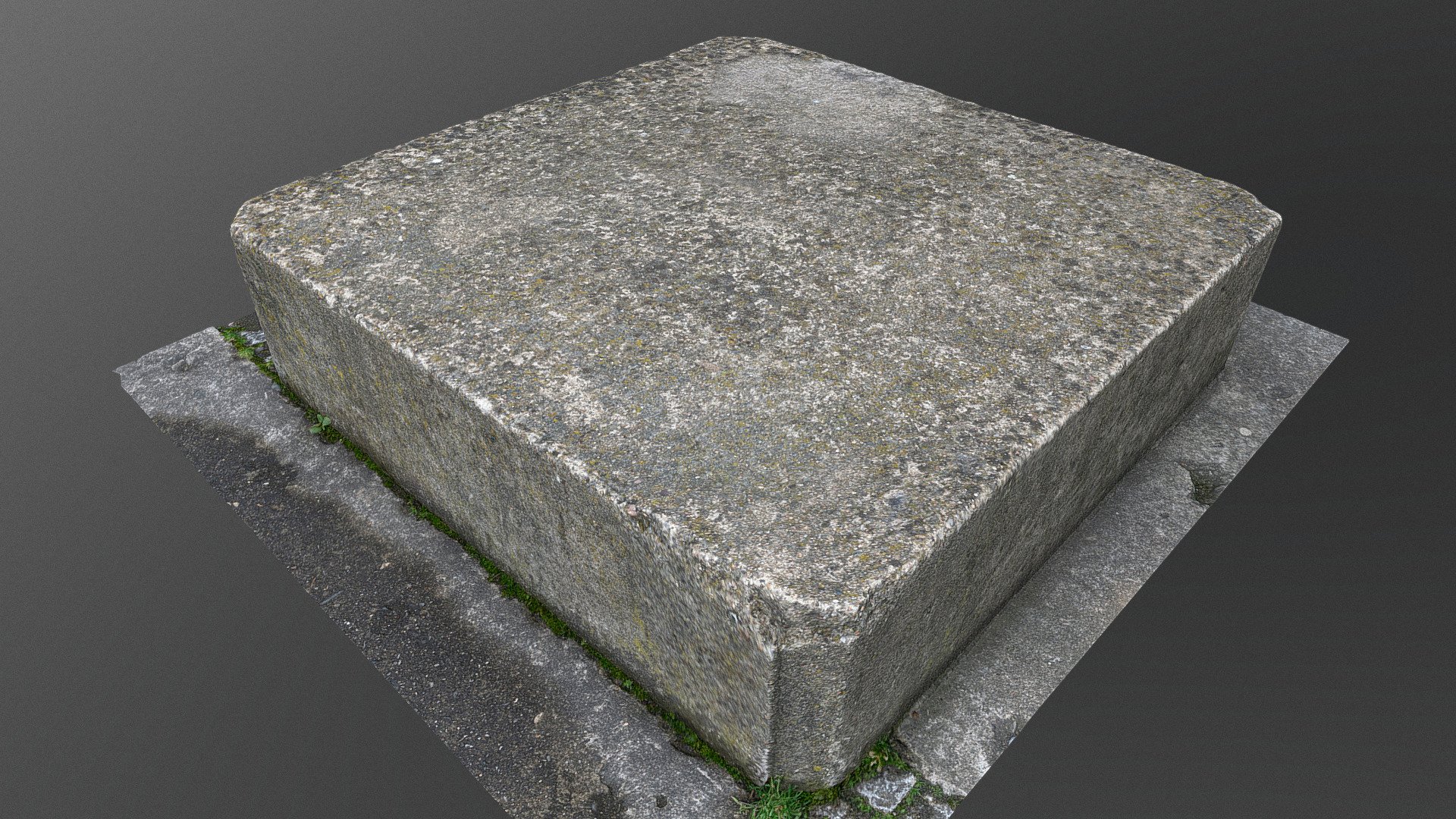 Concrete cubus block 3d model