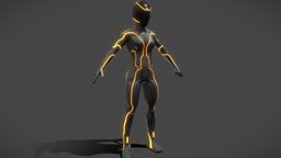 Female Led Stripes Full Bodysuit Character