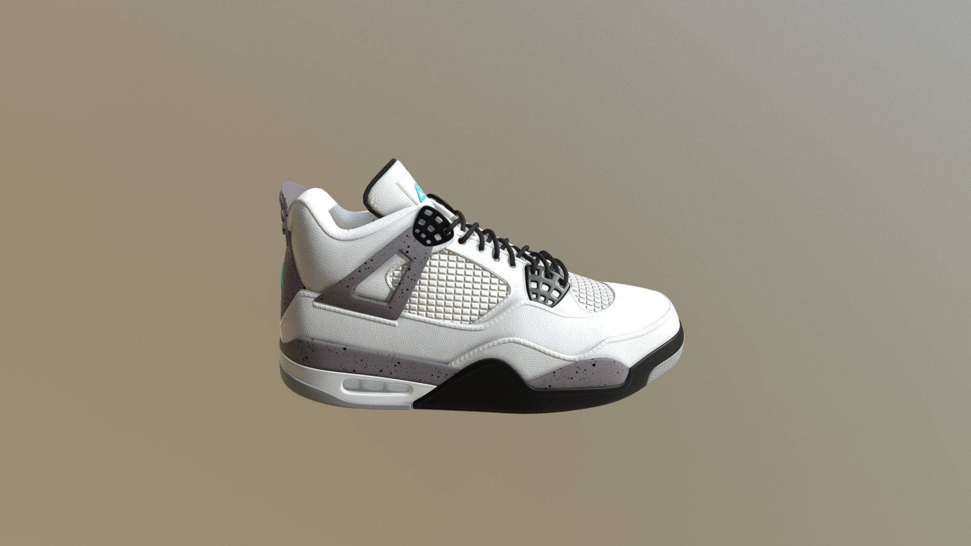 Shoes Air Jordans 4 UPLOAD READY 3d model