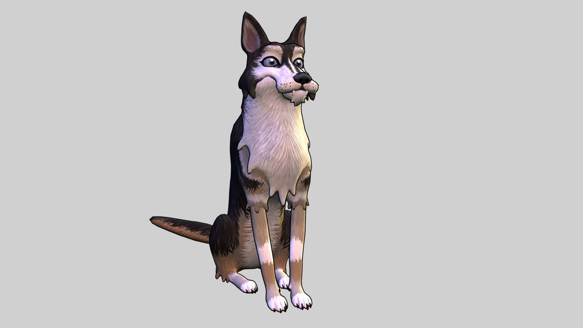 Chien-loup 3d model