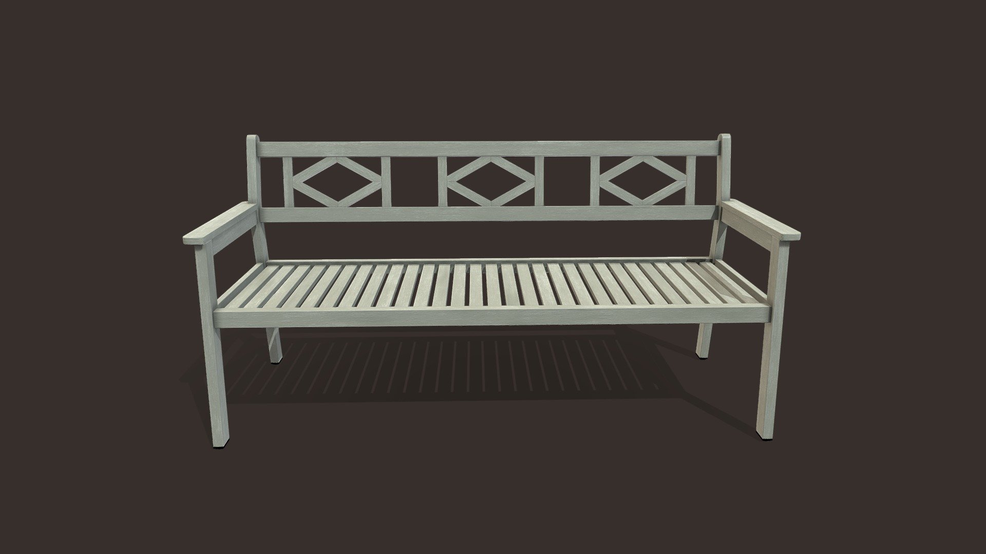 Wooden Bench 3d model