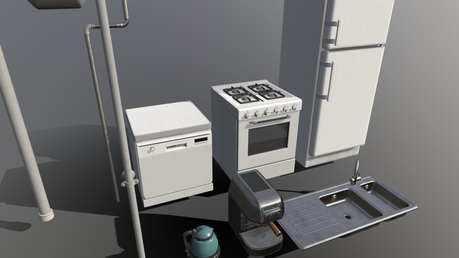 Kitchen Appliances 3d model