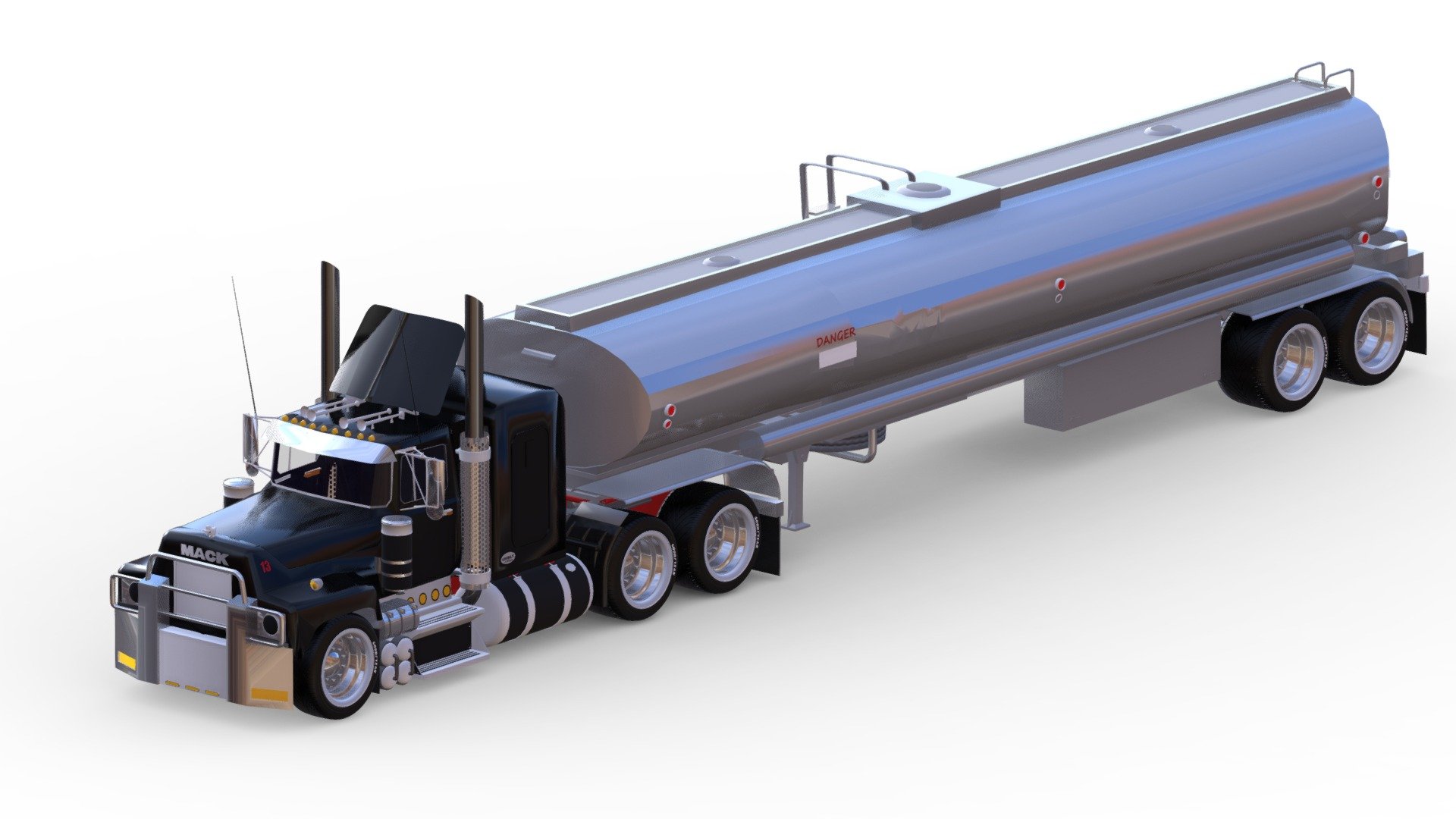 3d Model  truck tanker 3d model