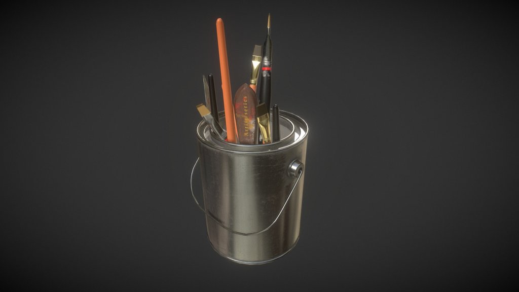 Art Brush Set 3d model