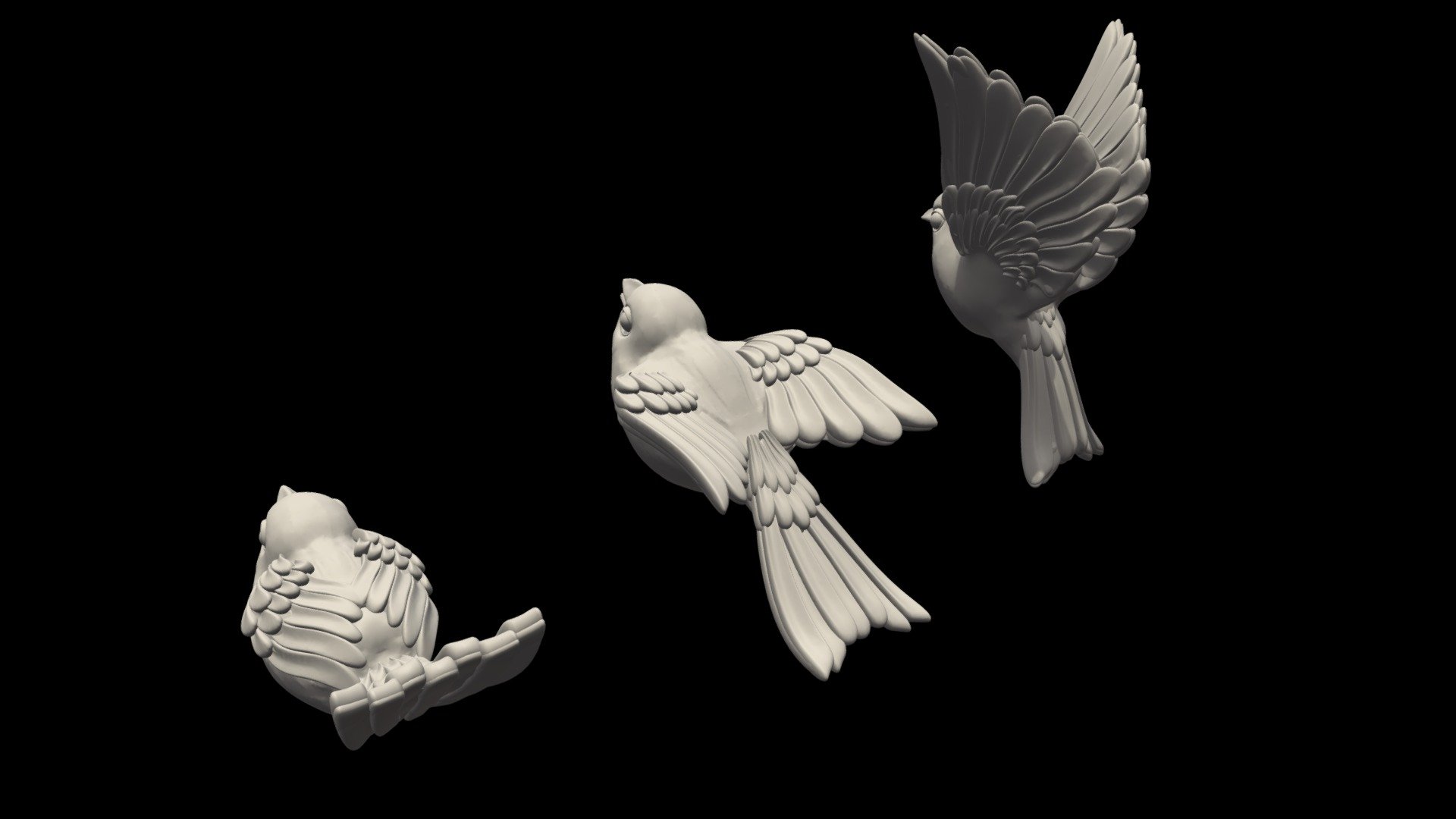 Birds 3d model