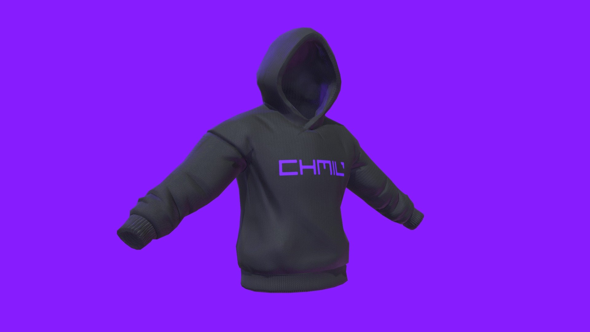 Hoodie Fortnite Style GAME READY 3d model