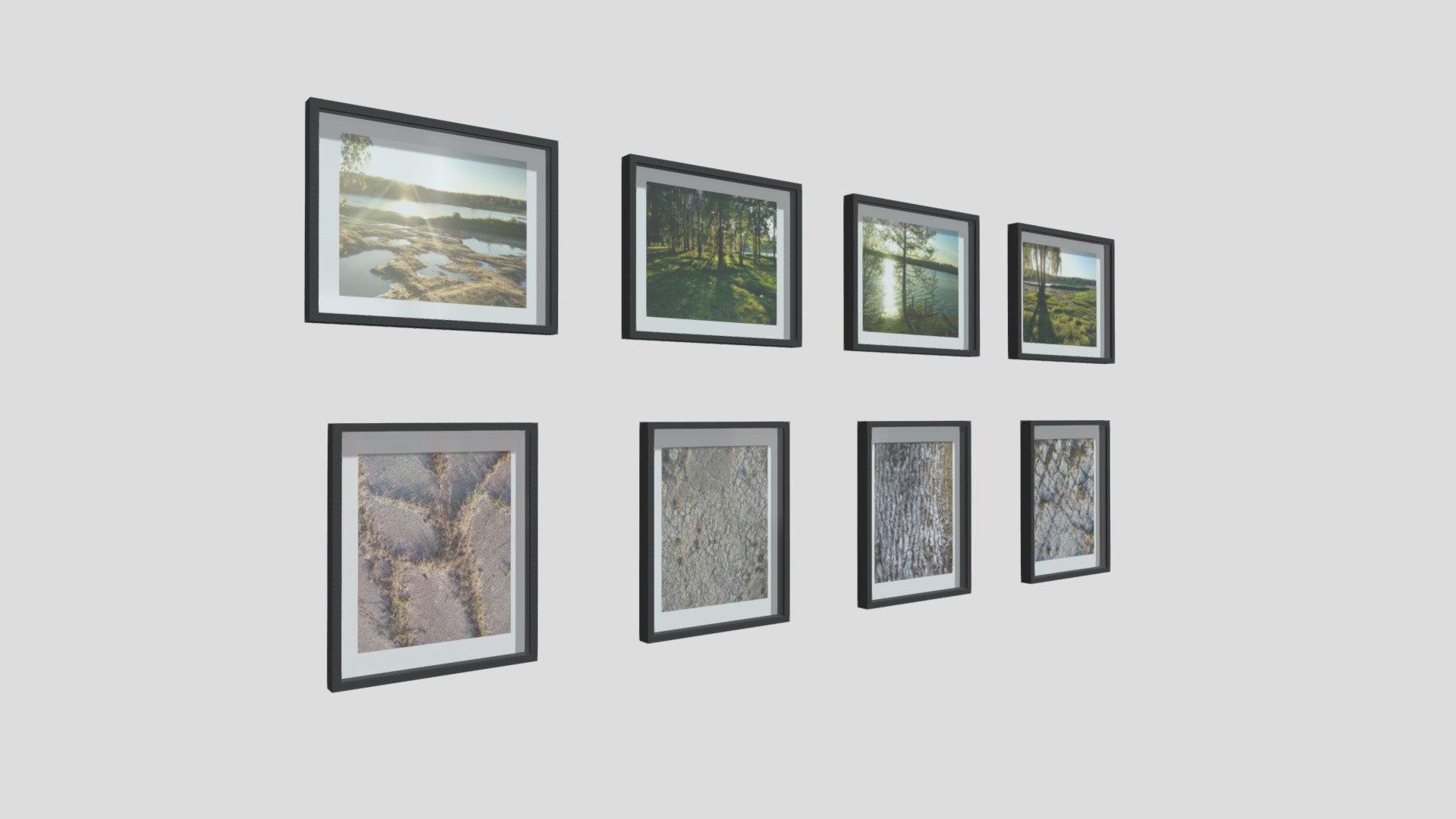 Framed paintings Pak1 3d model