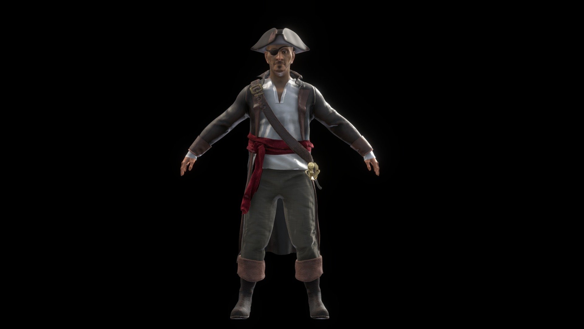 Bailey Moss Pirate Model 3d model