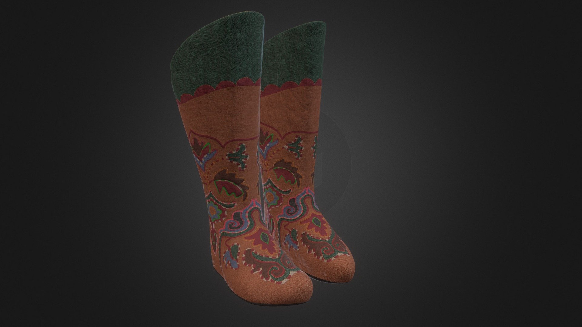 Kazakh Boots 3d model