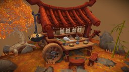 Handpainted Pandaren FoodCart