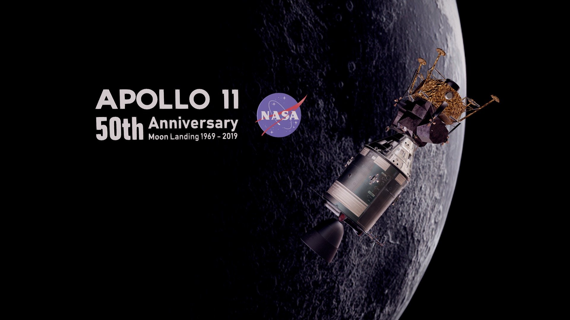 Apollo command, Service module and Lunar Module 3d model